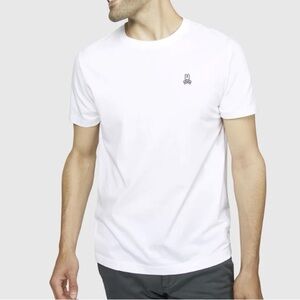 Psycho Bunny Classic Crew Neck T-Shirt White Classic Embroidered Logo Mens L NWT